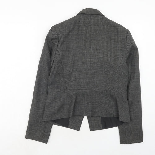 Marks and Spencer Womens Grey Striped Polyester Jacket Blazer Size 12