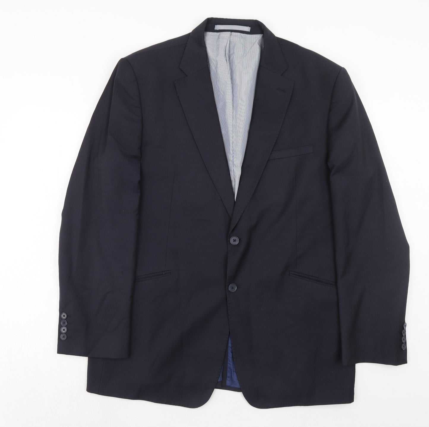 Marks and Spencer Mens Blue Wool Jacket Suit Jacket Size 44 Regular