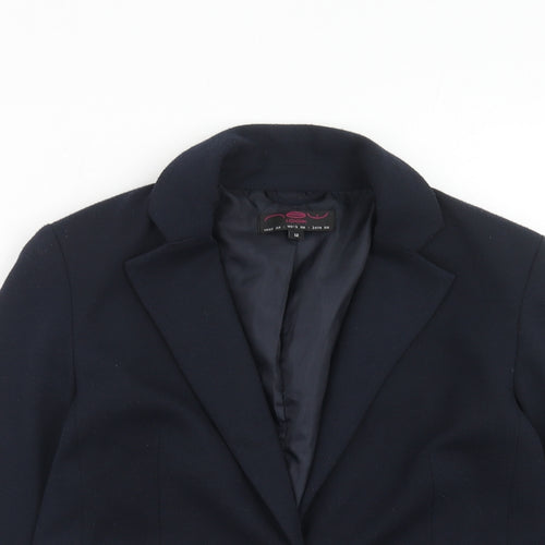 New Look Womens Blue Polyester Jacket Blazer Size 12