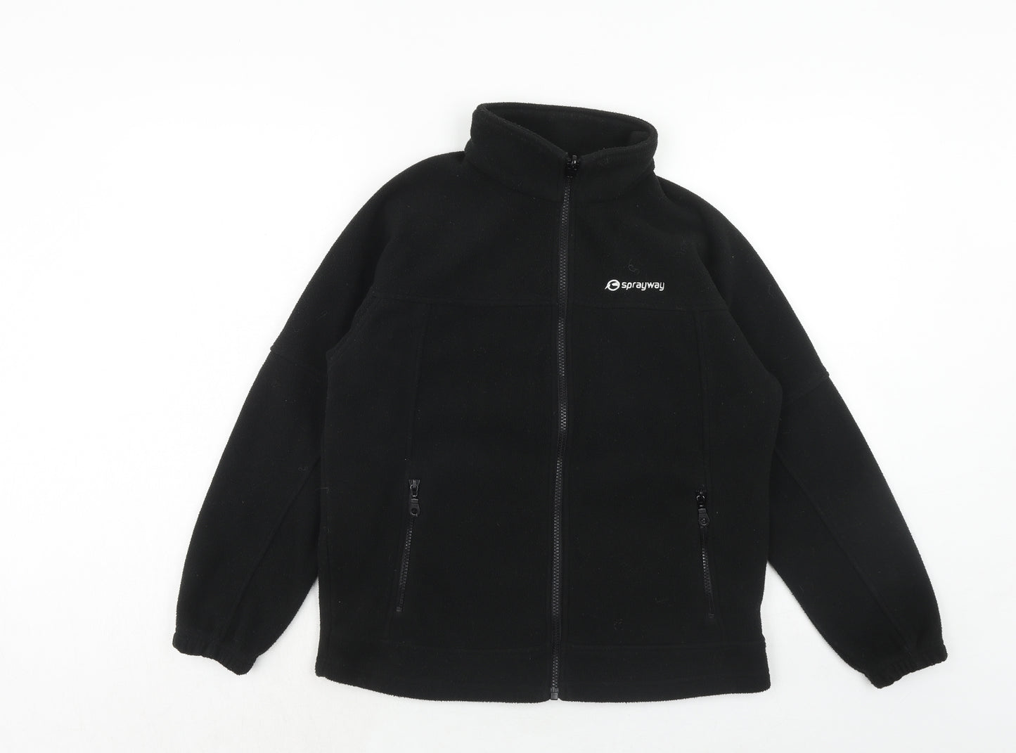 Sprayway Boys Black Basic Jacket Jacket Size 12 Years Zip