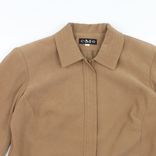 CMD Womens Brown Jacket Size 12 Zip