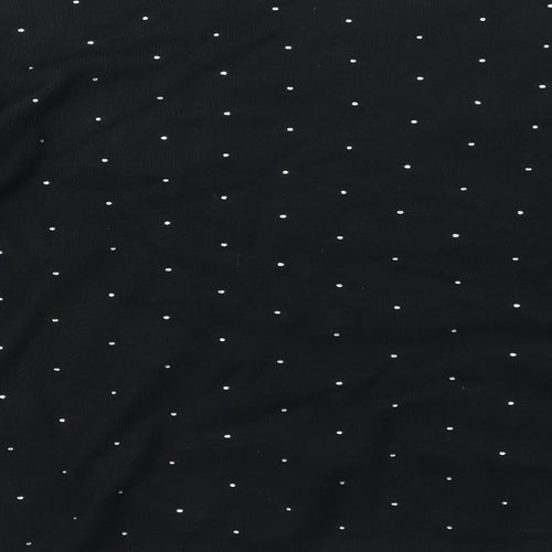 Marks and Spencer Womens Black Round Neck Polka Dot Acrylic Pullover Jumper Size M