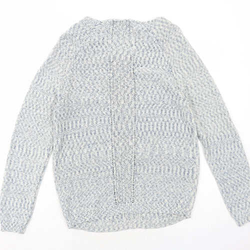 Intown Womens Blue Boat Neck Cotton Pullover Jumper Size XL