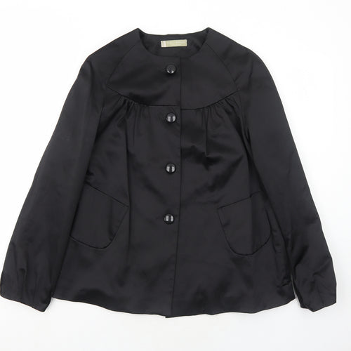 Susan Berman Womens Black Jacket Size 12 Button