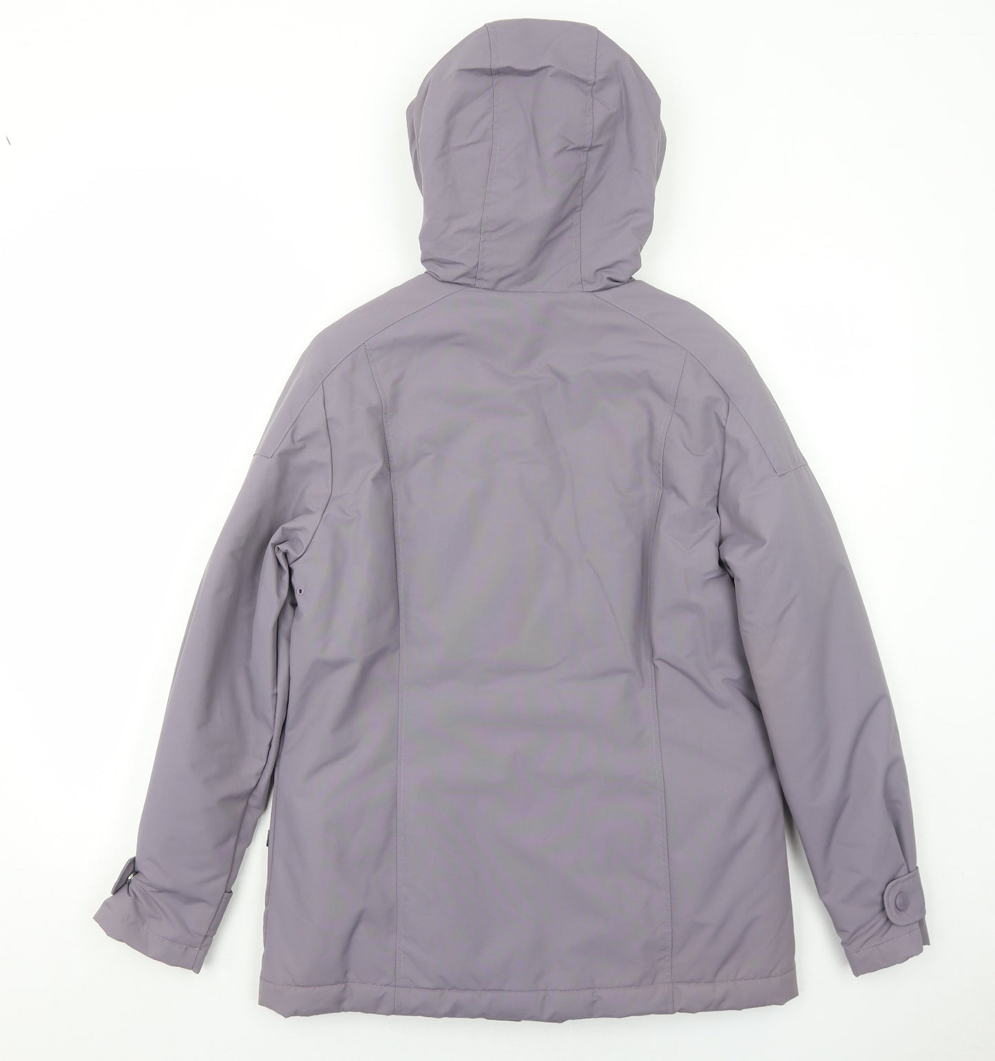 Per Una Womens Purple Rain Coat Coat Size 8 Zip
