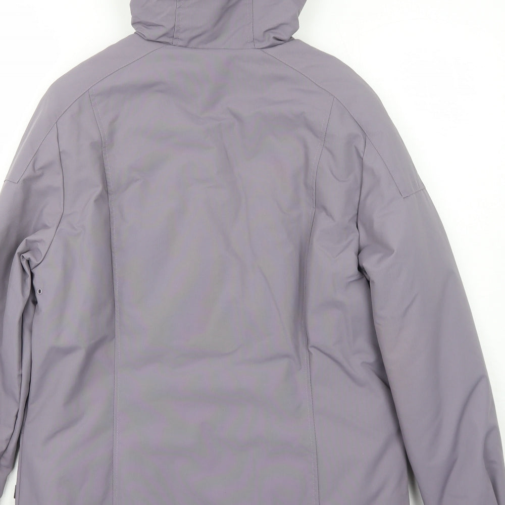 Per Una Womens Purple Rain Coat Coat Size 8 Zip