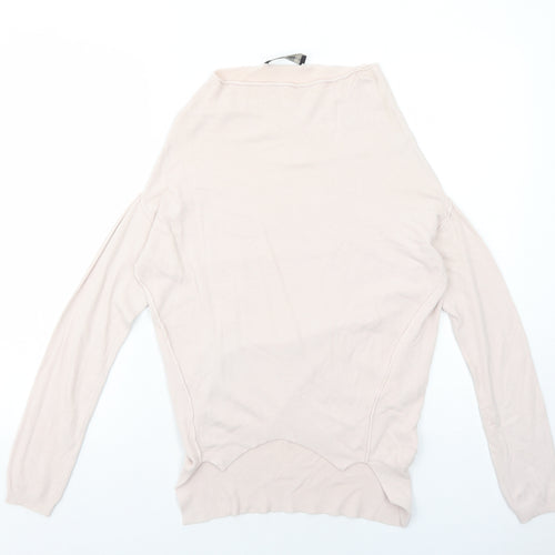 Christina Gavioli Womens Pink High Neck Polyamide Pullover Jumper Size M
