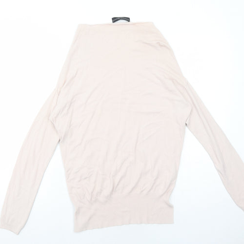 Christina Gavioli Womens Pink High Neck Polyamide Pullover Jumper Size M