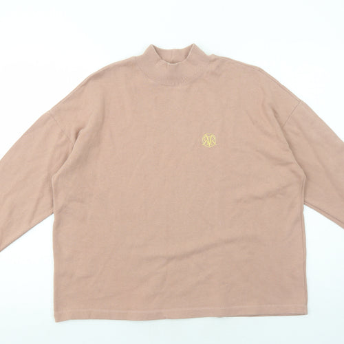 River Island Womens Pink Cotton Pullover Sweatshirt Size S Pullover