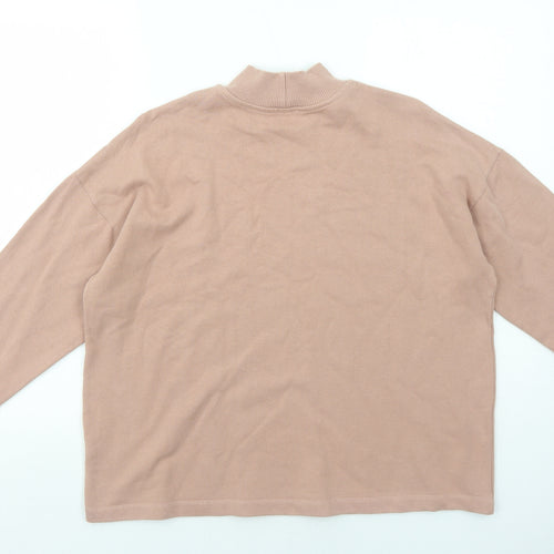 River Island Womens Pink Cotton Pullover Sweatshirt Size S Pullover