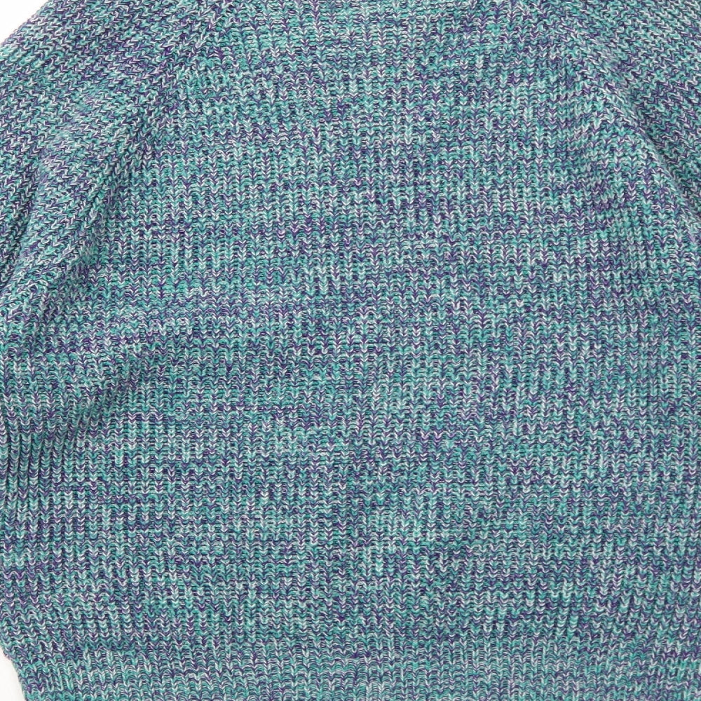 St Johns Bay Mens Blue Round Neck Acrylic Pullover Jumper Size L Long Sleeve