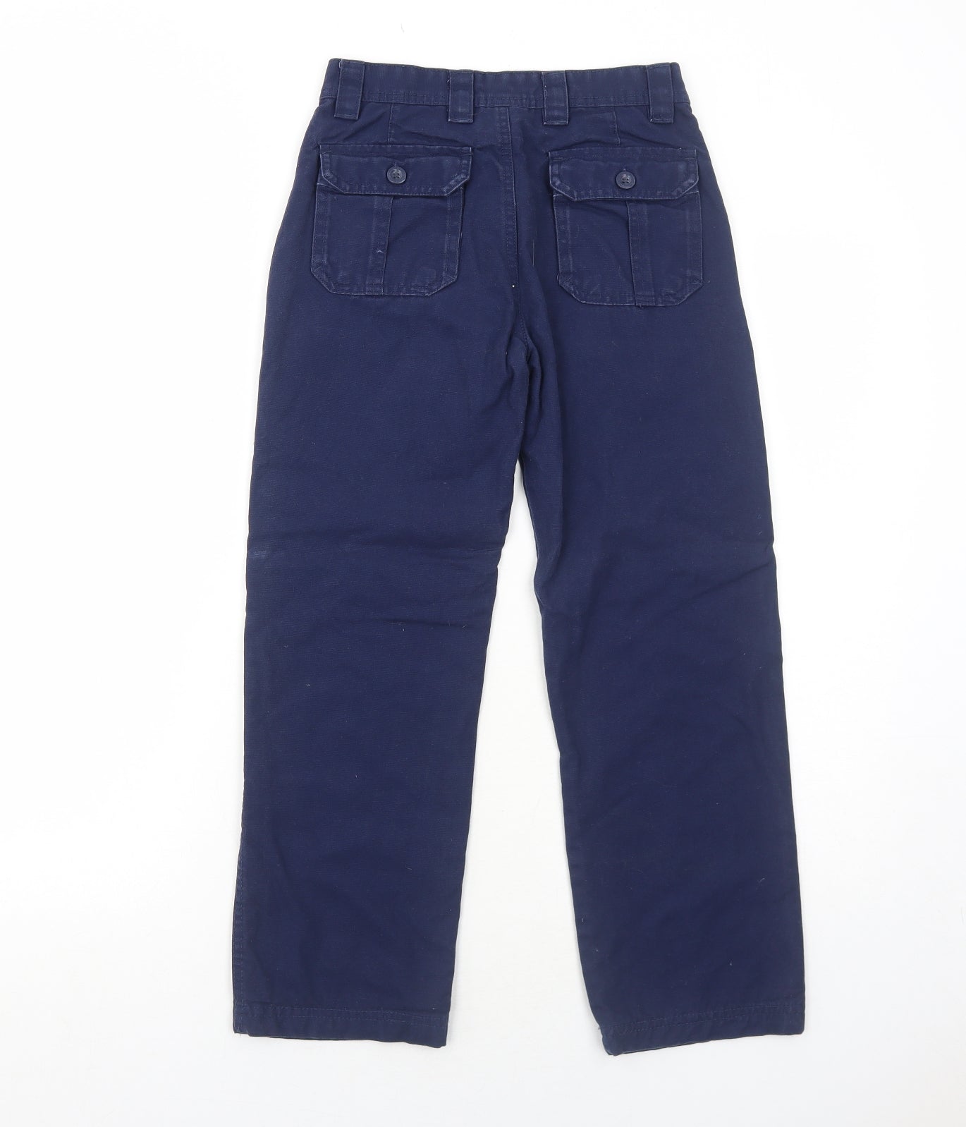 Mountain Warehouse Boys Blue Cotton Chino Trousers Size 9-10 Years Regular Zip