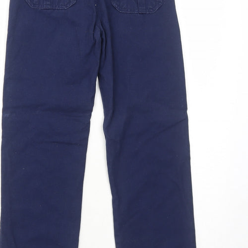 Mountain Warehouse Boys Blue Cotton Chino Trousers Size 9-10 Years Regular Zip