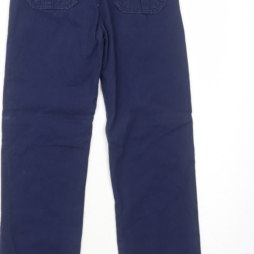 Mountain Warehouse Boys Blue Cotton Chino Trousers Size 9-10 Years Regular Zip