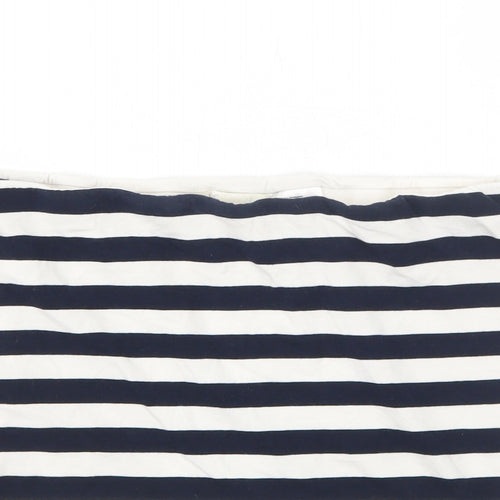 H&M Womens Blue Striped Cotton Bandage Skirt Size M