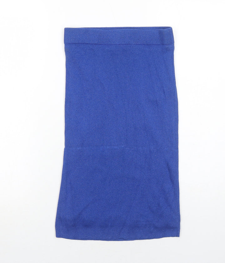 Villa Womens Blue Viscose Bandage Skirt Size XS