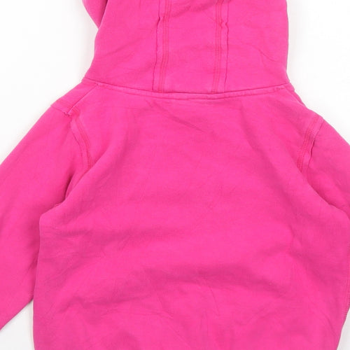 NEXT Girls Pink Cotton Pullover Hoodie Size 6 Years Pullover - 58