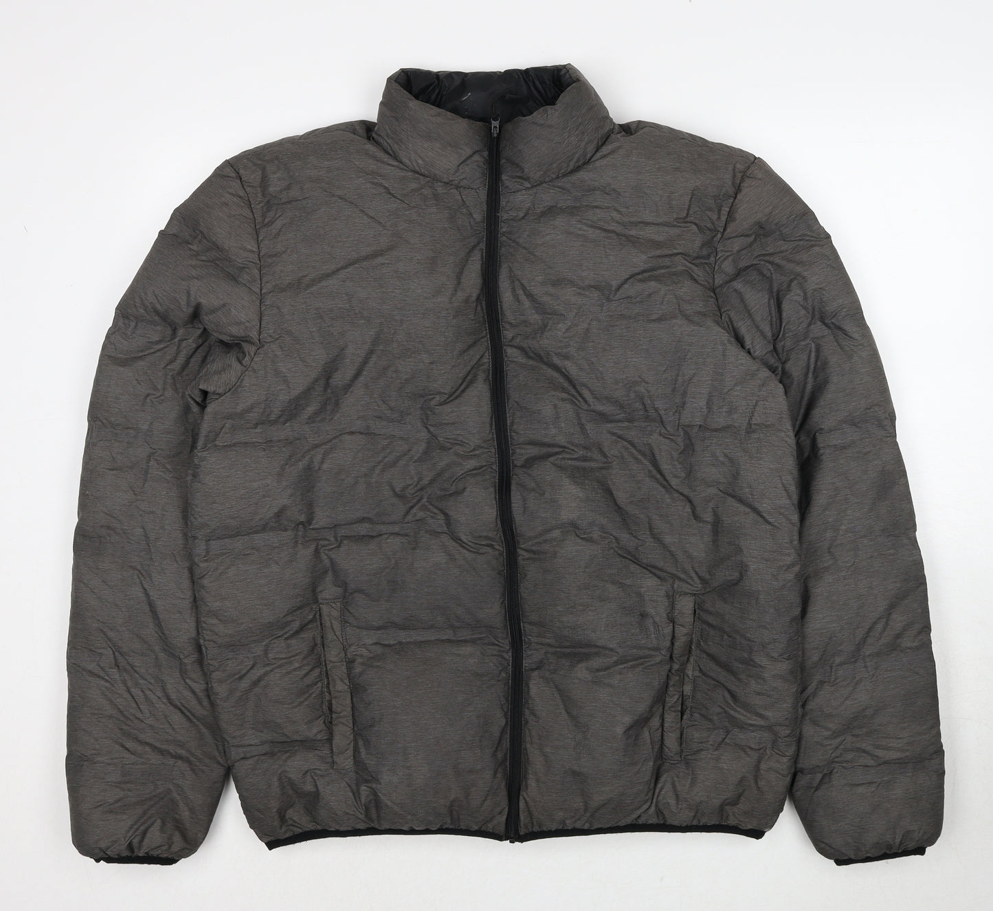 Copenhagen Womens Grey Puffer Jacket Jacket Size L Zip