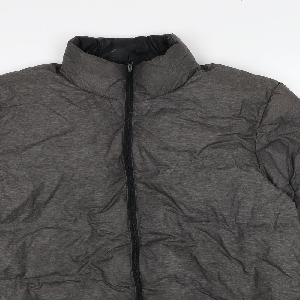 Copenhagen Womens Grey Puffer Jacket Jacket Size L Zip