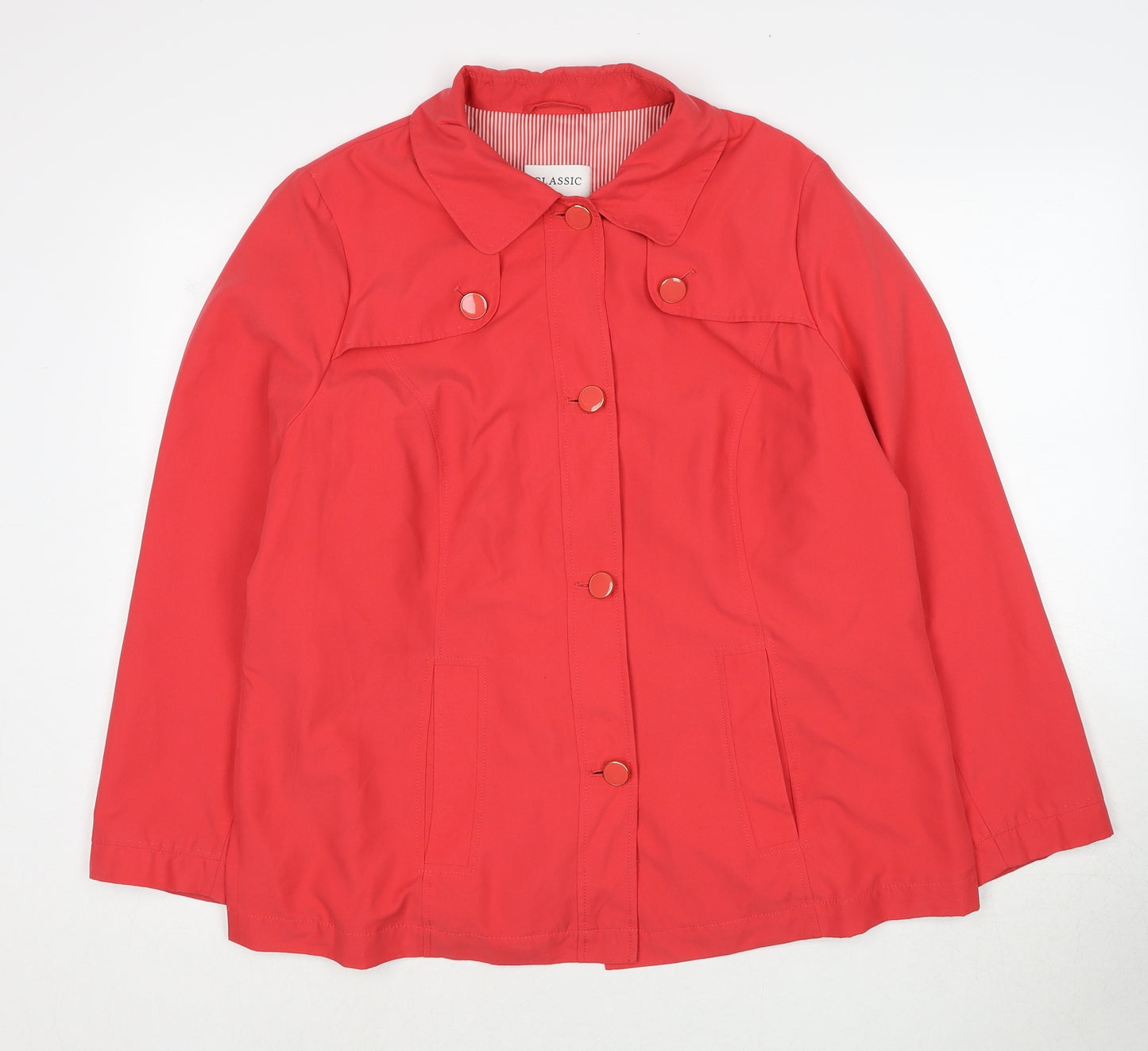 Marks and Spencer Womens Red Jacket Size 16 Button