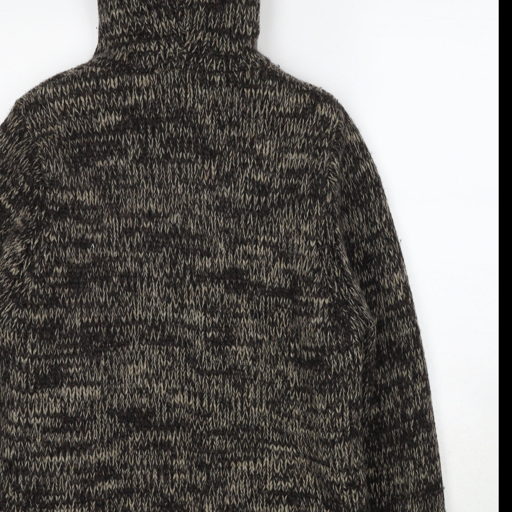 NEXT Mens Brown Wool Full Zip Hoodie Size M