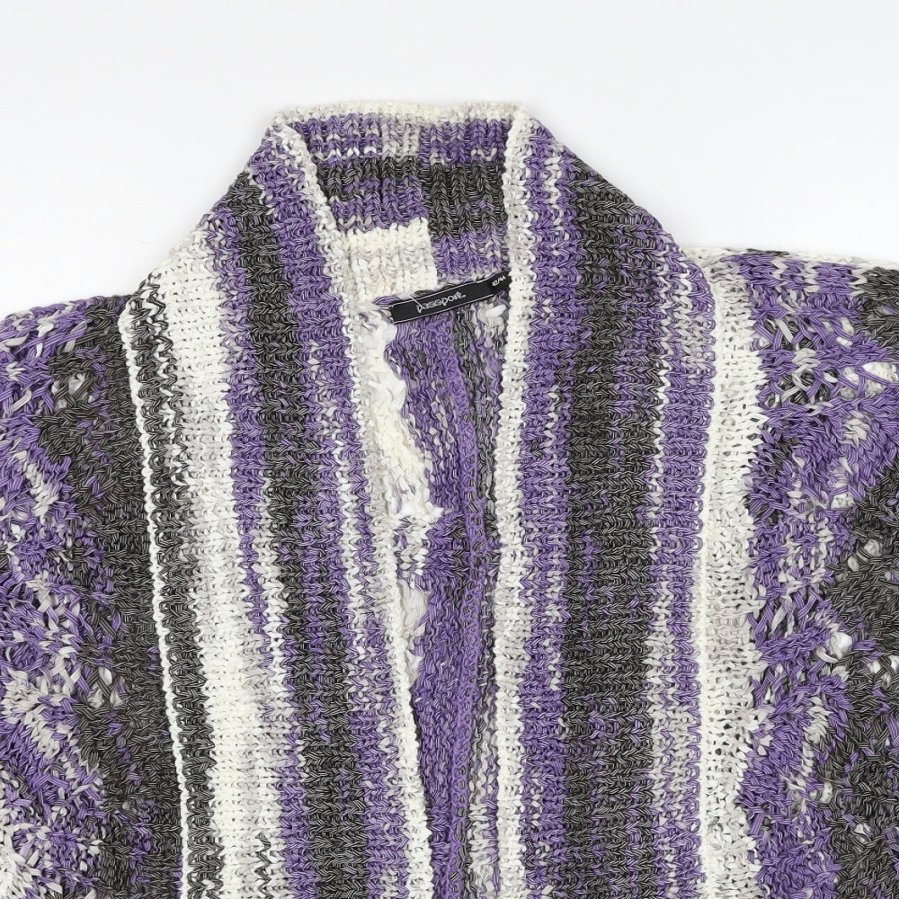 Passport Womens Multicoloured V-Neck Acrylic Cardigan Jumper Size 14 - Size 14-16