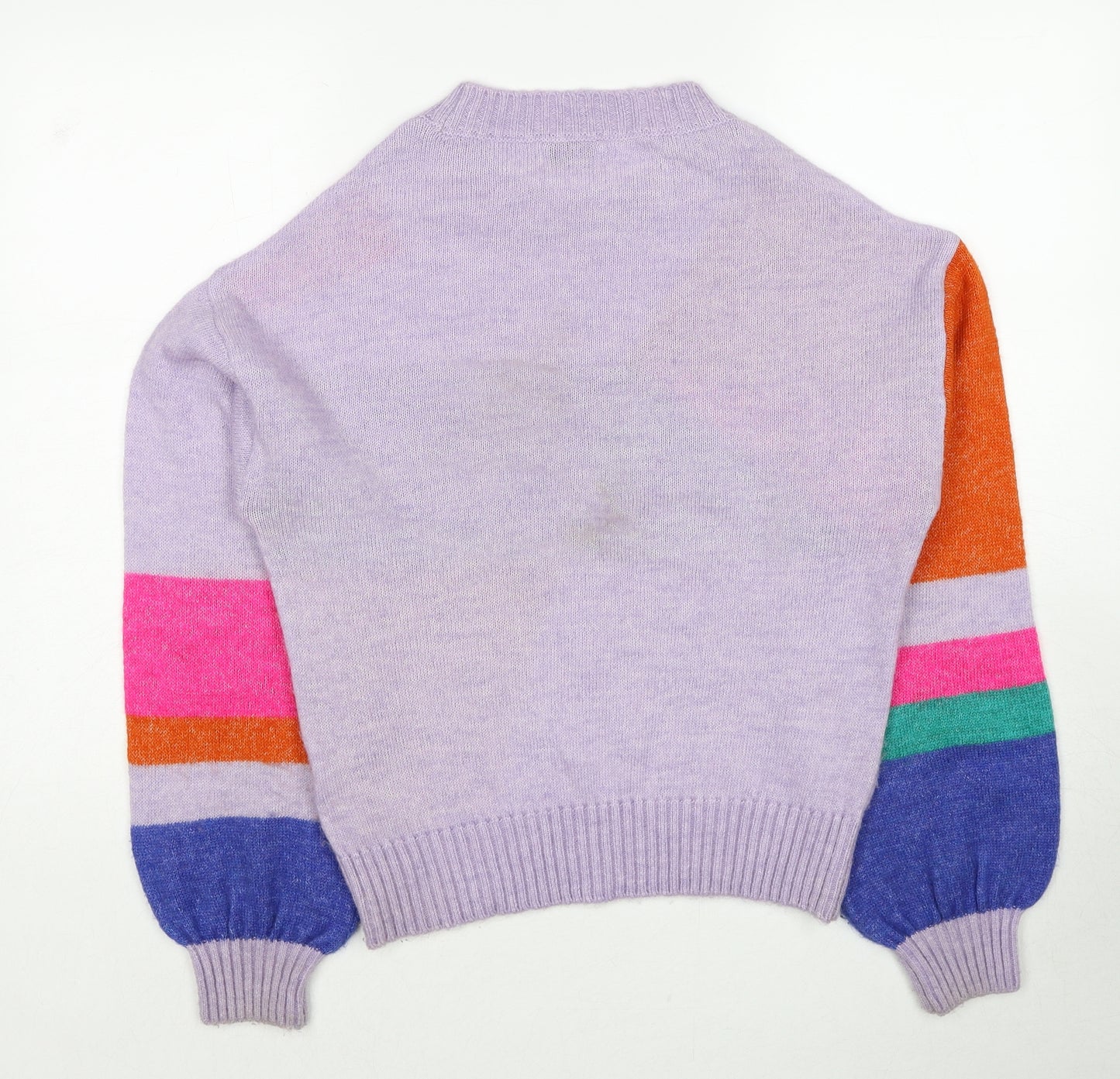 JDY Womens Multicoloured Round Neck Geometric Polyester Pullover Jumper Size S