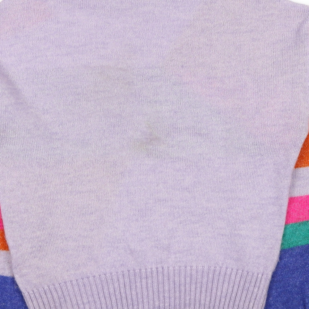 JDY Womens Multicoloured Round Neck Geometric Polyester Pullover Jumper Size S