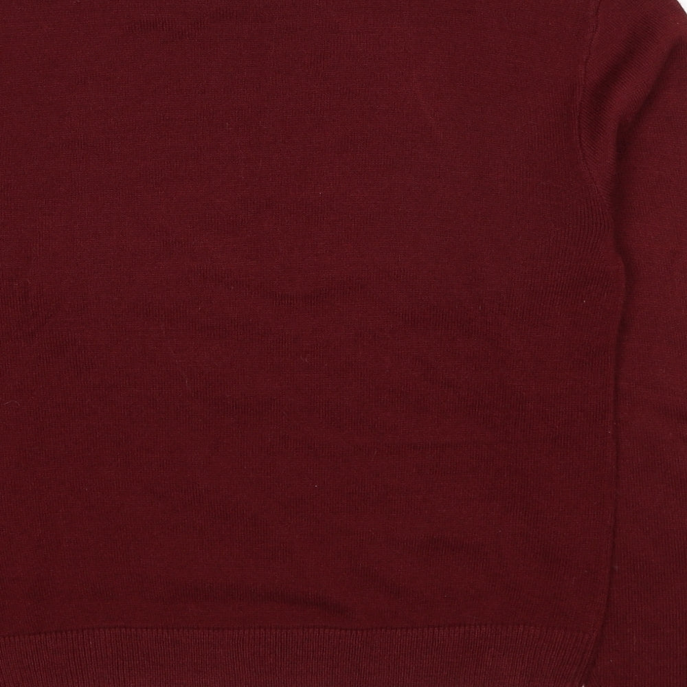 H&M Girls Red Round Neck Acetate Pullover Jumper Size 10-11 Years Pullover - Age 10-12 Years, Hogwarts