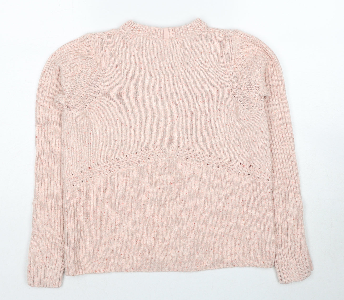 Per Una Womens Pink Round Neck Cotton Pullover Jumper Size S