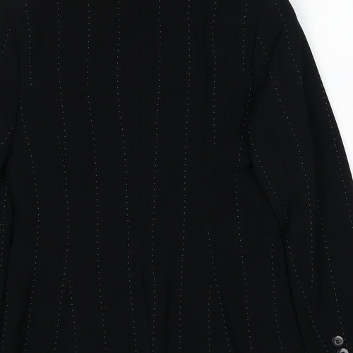 NEXT Womens Black Geometric Polyester Jacket Blazer Size 8