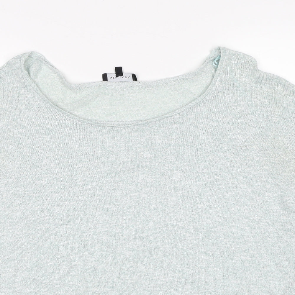 New Look Womens Blue Boat Neck Viscose Pullover Jumper Size 10