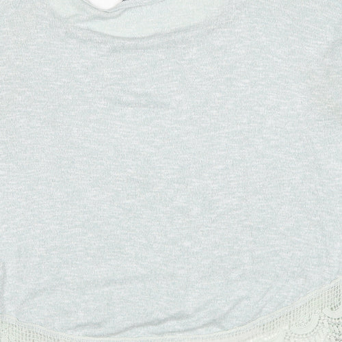 New Look Womens Blue Boat Neck Viscose Pullover Jumper Size 10