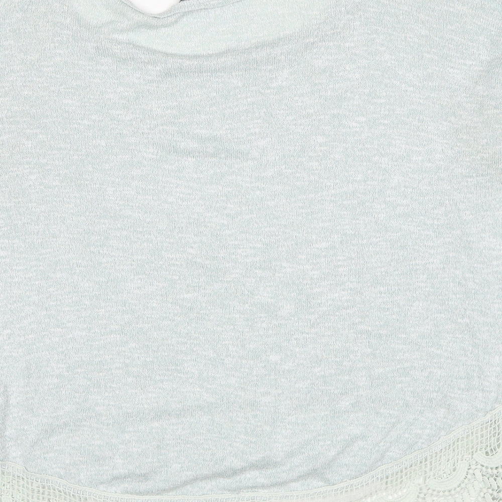 New Look Womens Blue Boat Neck Viscose Pullover Jumper Size 10