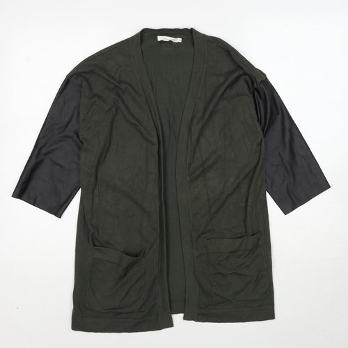 Lamorena Womens Green V-Neck Viscose Cardigan Jumper Size 10