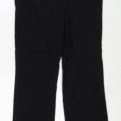 Cosna Womens Black Cotton Trousers Size 10 Regular Zip