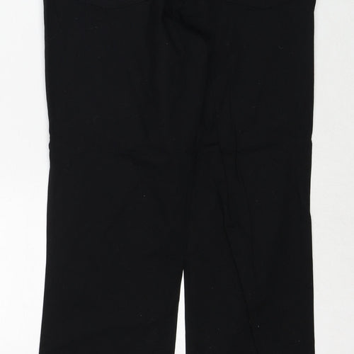 Cosna Womens Black Cotton Trousers Size 10 Regular Zip
