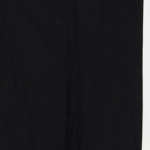Cosna Womens Black Cotton Trousers Size 10 Regular Zip