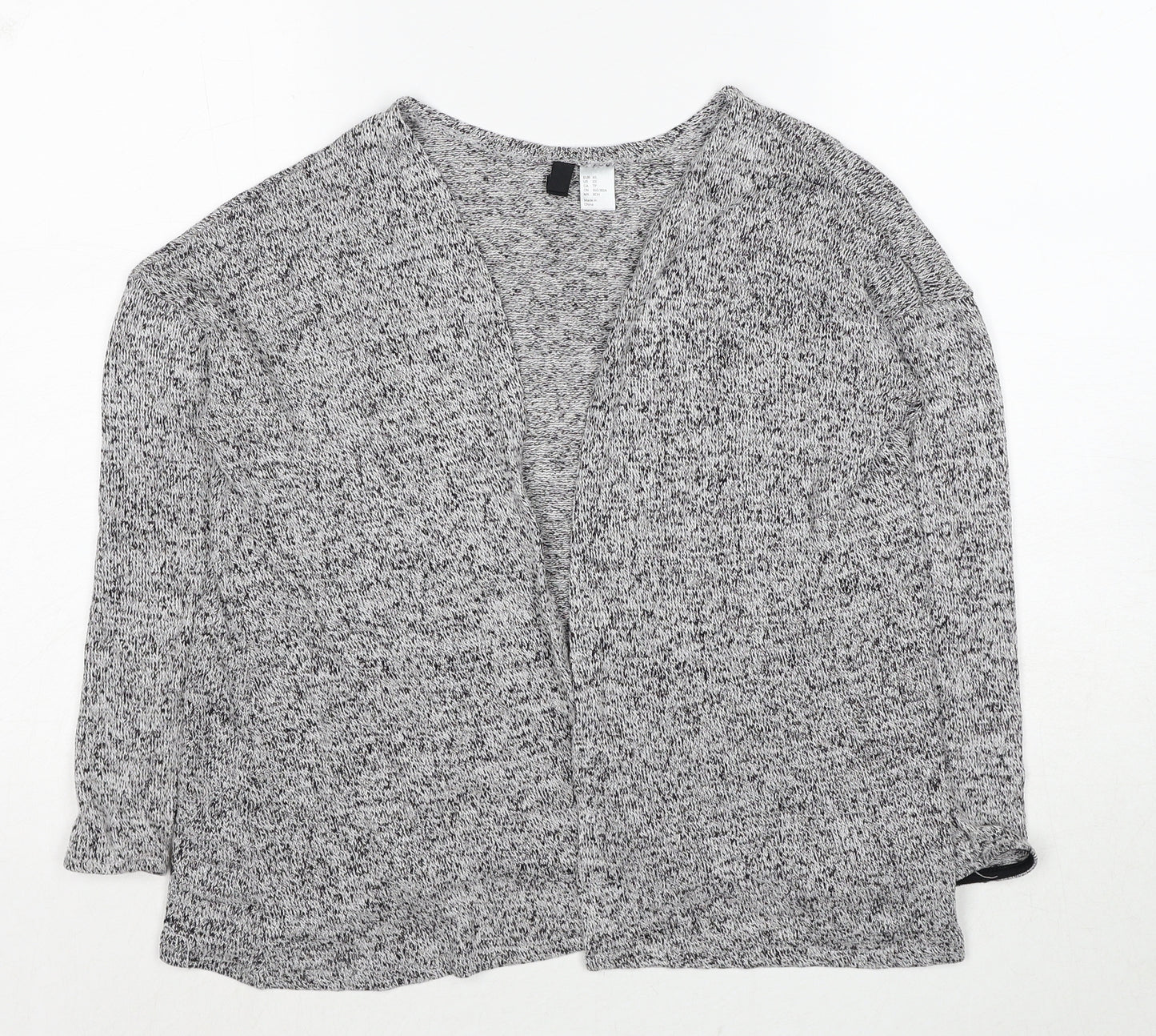 H&M Womens Grey V-Neck Viscose Cardigan Jumper Size XS