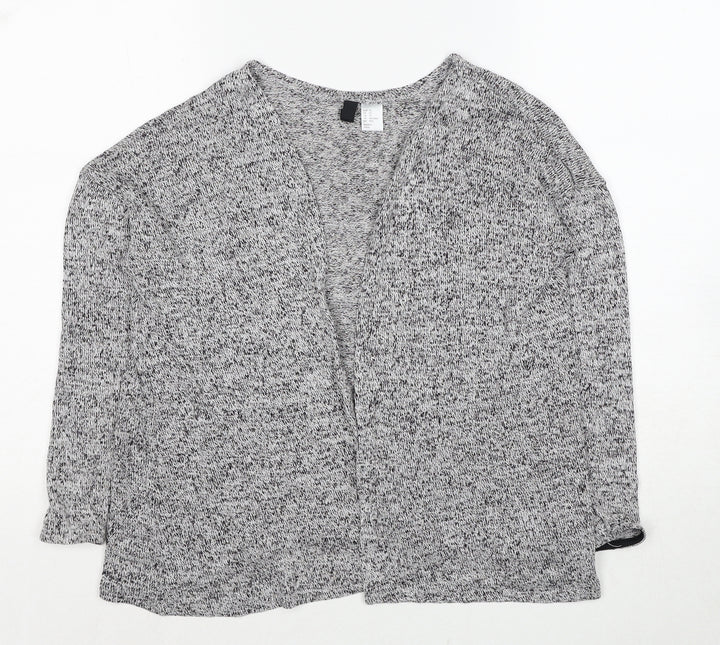H&M Womens Grey V-Neck Viscose Cardigan Jumper Size XS