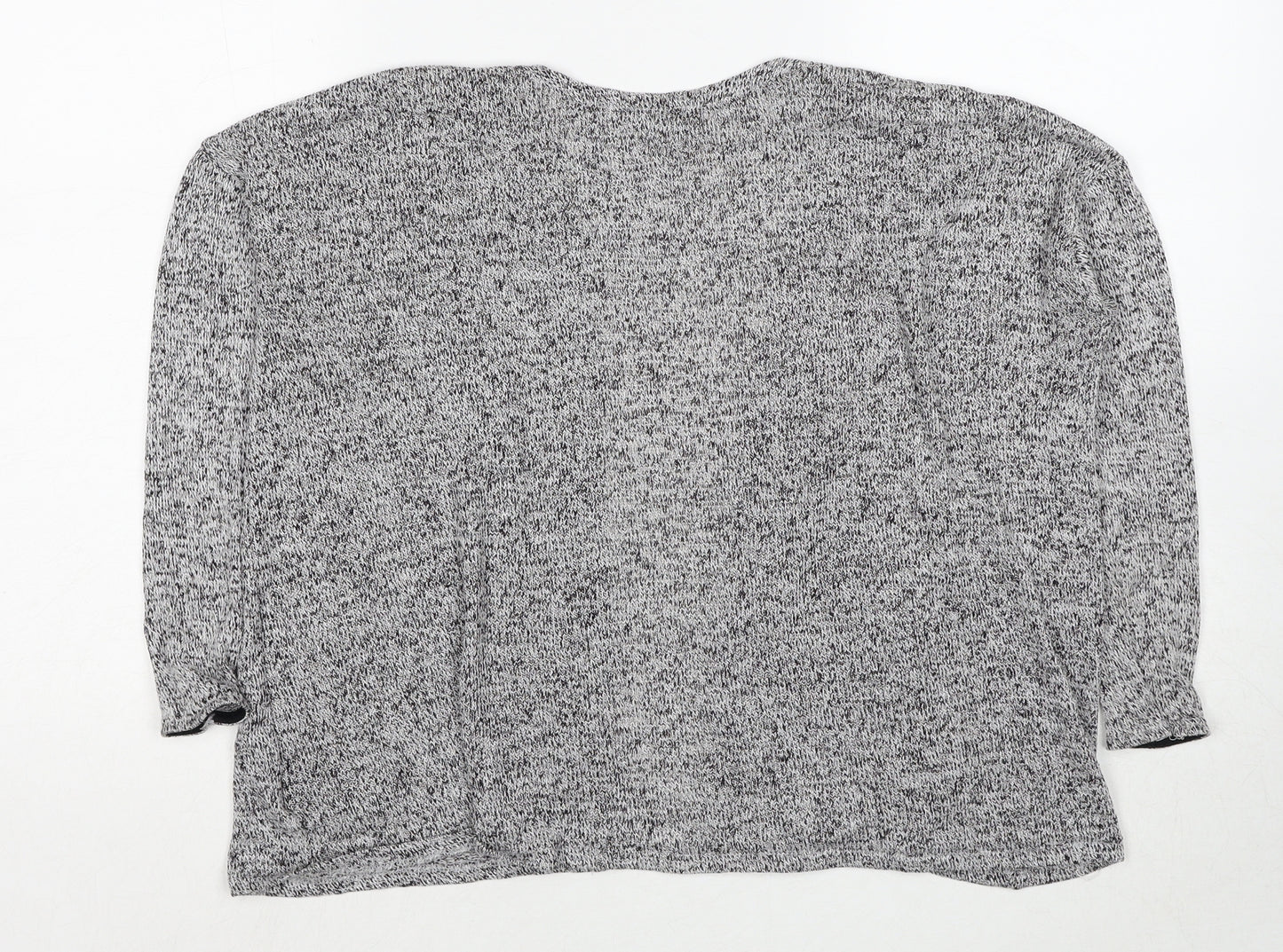H&M Womens Grey V-Neck Viscose Cardigan Jumper Size XS