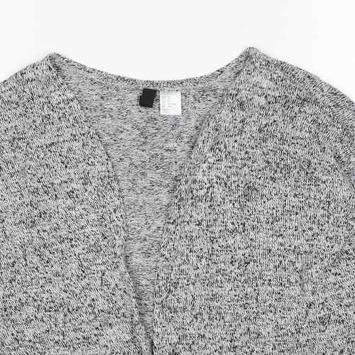 H&M Womens Grey V-Neck Viscose Cardigan Jumper Size XS