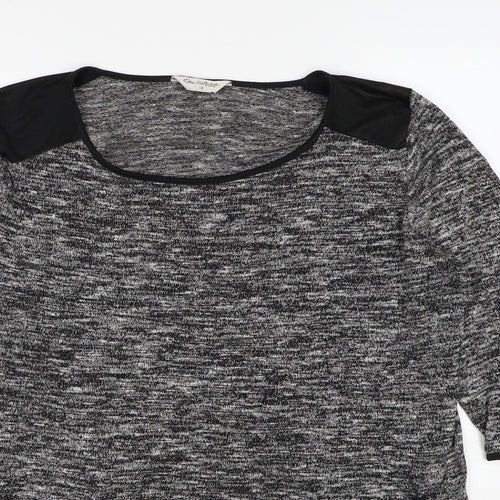 Miss Selfridge Womens Grey Round Neck Polyester Pullover Jumper Size 12
