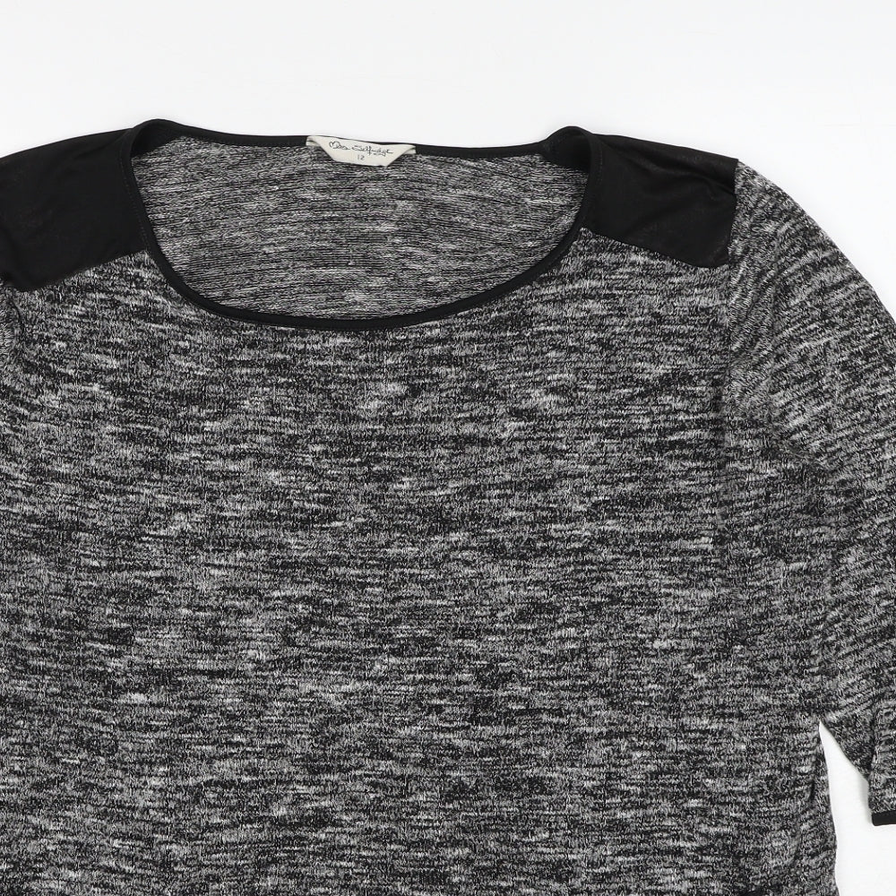 Miss Selfridge Womens Grey Round Neck Polyester Pullover Jumper Size 12