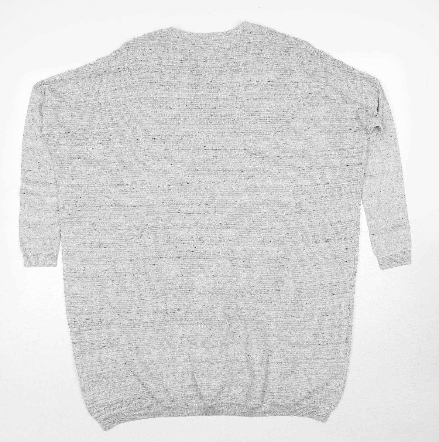 ASOS Womens Grey Polyester Jumper Dress Size 6 Round Neck Pullover