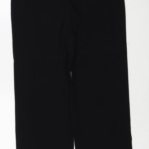 NEXT Womens Black Polyester Trousers Size 8 Regular Zip