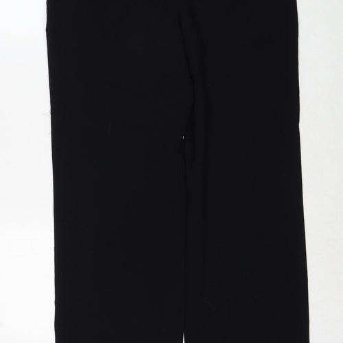 NEXT Womens Black Polyester Trousers Size 8 Regular Zip