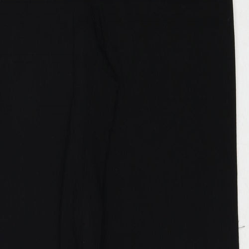 NEXT Womens Black Polyester Trousers Size 8 Regular Zip