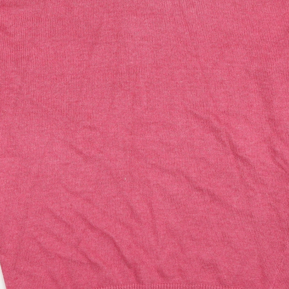 BHS Womens Pink Round Neck Polyester Pullover Jumper Size 14