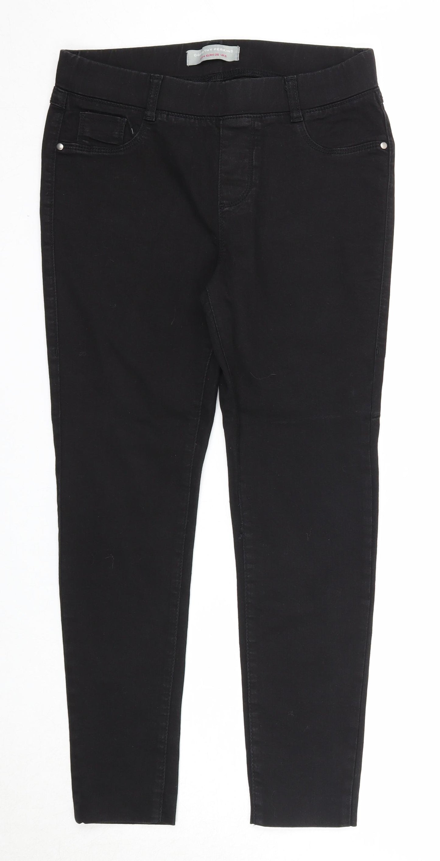 Dorothy Perkins Womens Black Cotton Skinny Jeans Size 8 Regular